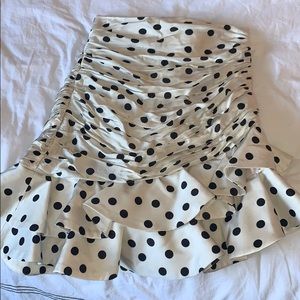 Satin Polka Dotted Skirt